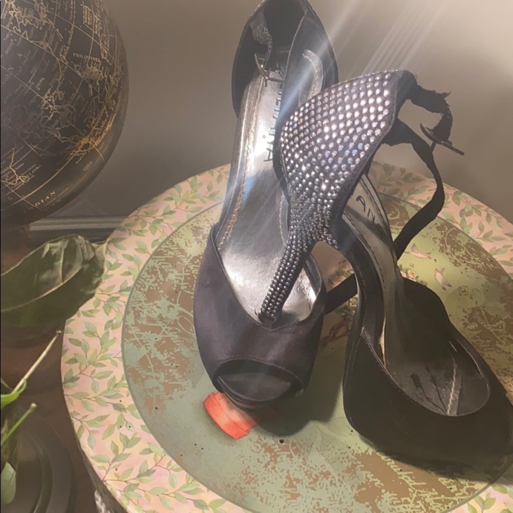 Black Satin heels